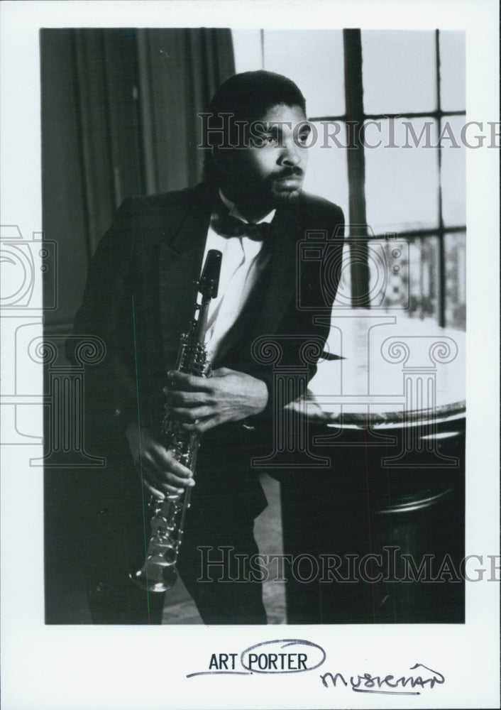 Press Photo Art Porter American Jazz Saxophonist Songwriter Musician - Historic Images