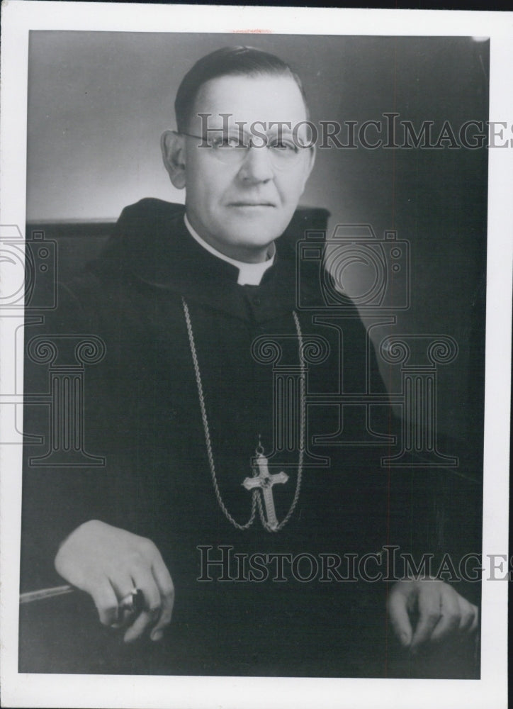 1961 Press Photo Rt. Rev. Ambrose L. Ondrak St. Procopin Abbey Church College - Historic Images