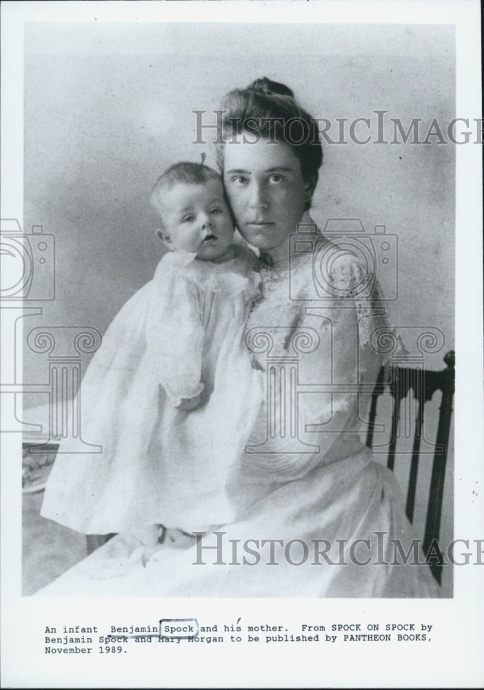 1989 Press Photo Benjamin Spock And Mother From Spock And Spock Book COPY - Historic Images