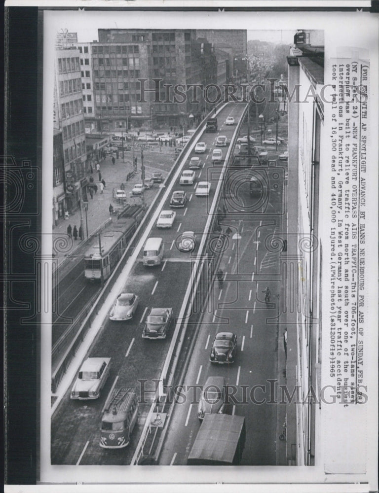 1965 New Frankfurt Overpass/Traffic/Transportation/Germany - Historic Images