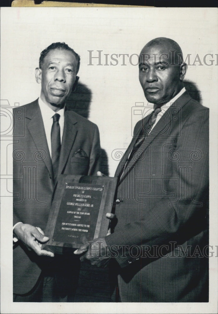 1966 Dr. George W. Gore, Jr named Phi Delta Kappa&#39;s Man of the year - Historic Images