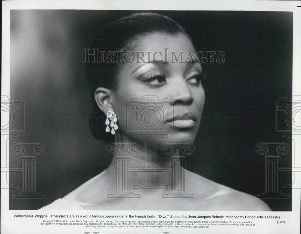 1983 Press Photo Wilhelmenia Wigins Fernandez as an Opera Star in &quot;Diva&quot; - Historic Images