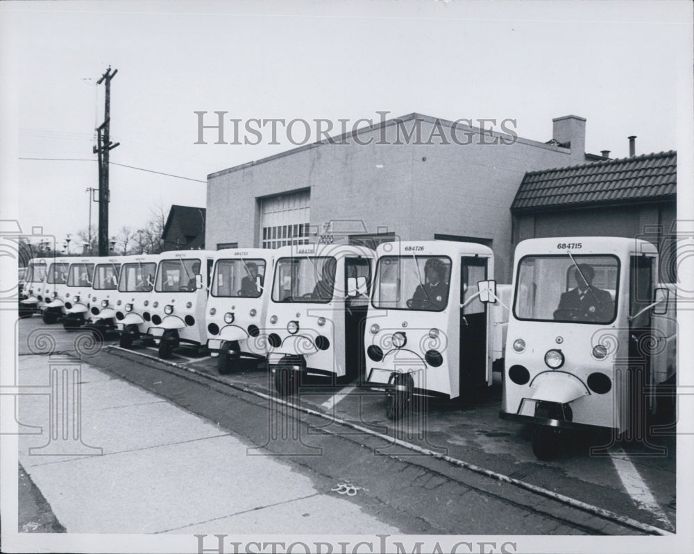 1968 Police Meter Maids Enclosed Cycles Detroit - Historic Images