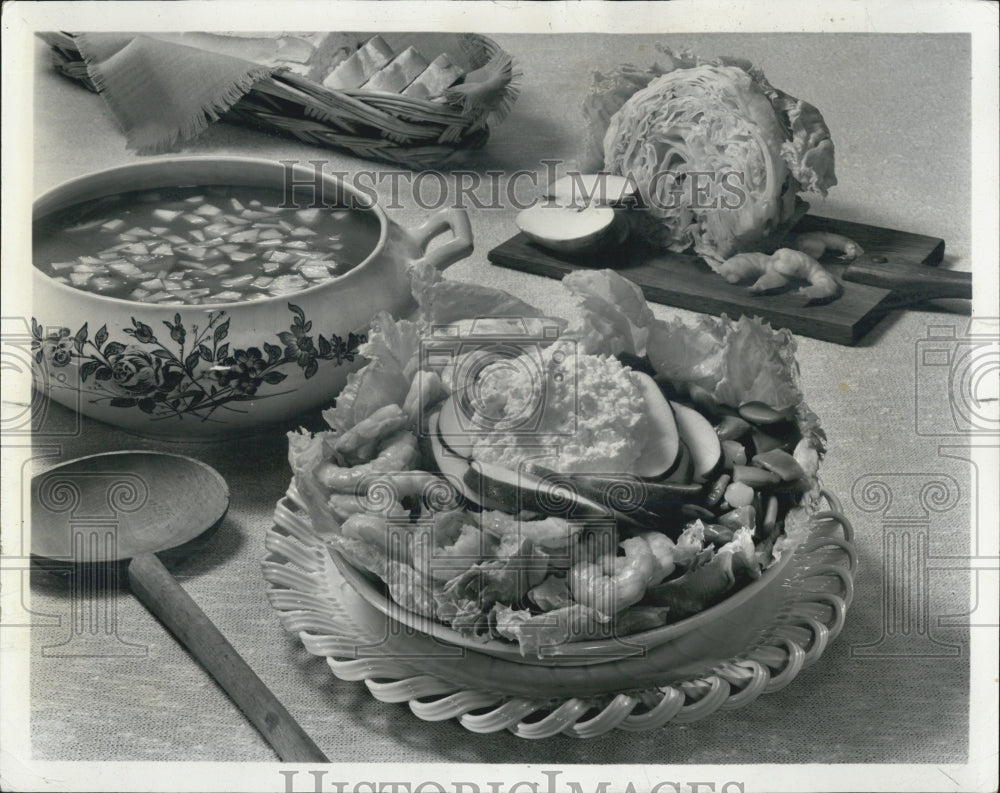 1967 Shrimp dish - Historic Images