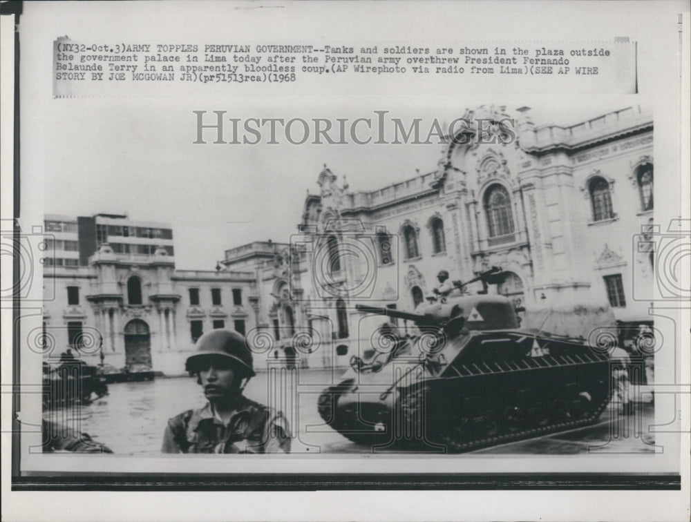 1968 Press Photo Army Topples Peruvian Government - Historic Images