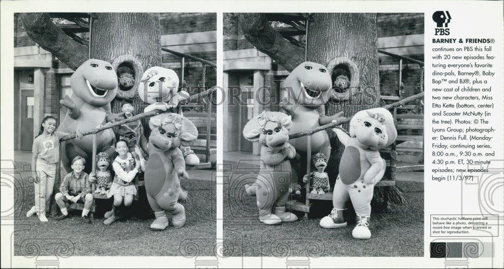 1999 Press Photo Barney &amp; Friends - Historic Images