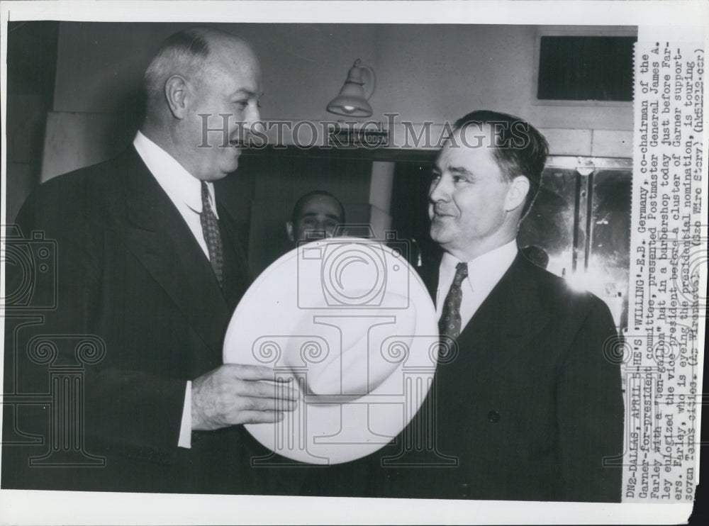 Press Photo E.B. Germany Co-Charimen Garner for President committee James a. - Historic Images