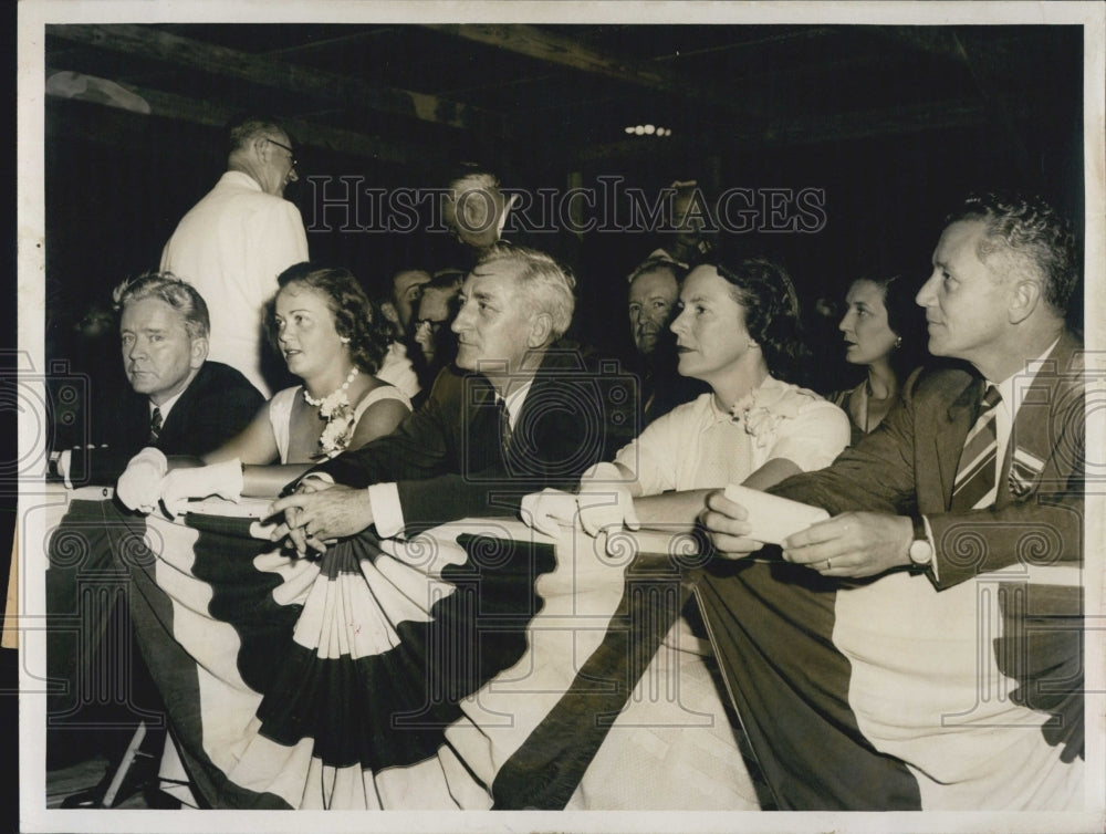 1954 In the Speakers box scene of Sunshine Skyway dedication - Historic Images