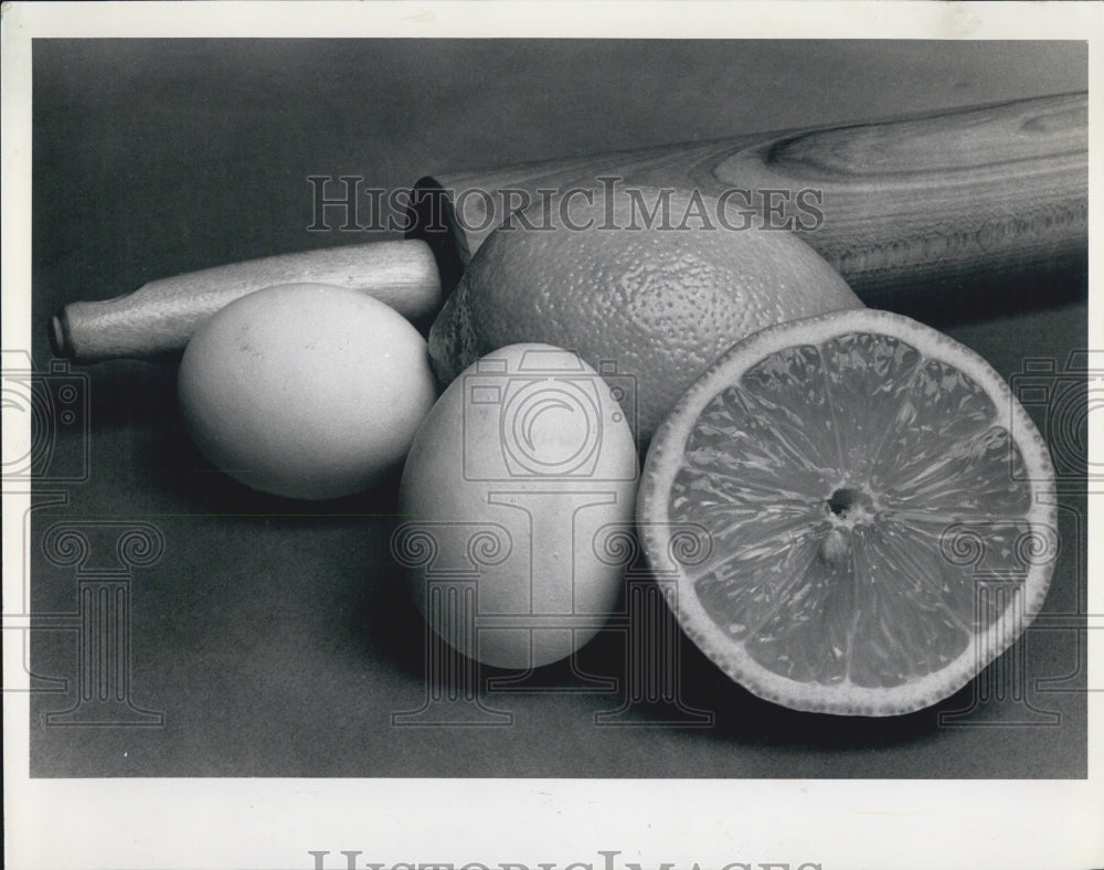 1988 Press Photo Ingredients Amish Dessert Lemon Pie Lemons Eggs - Historic Images