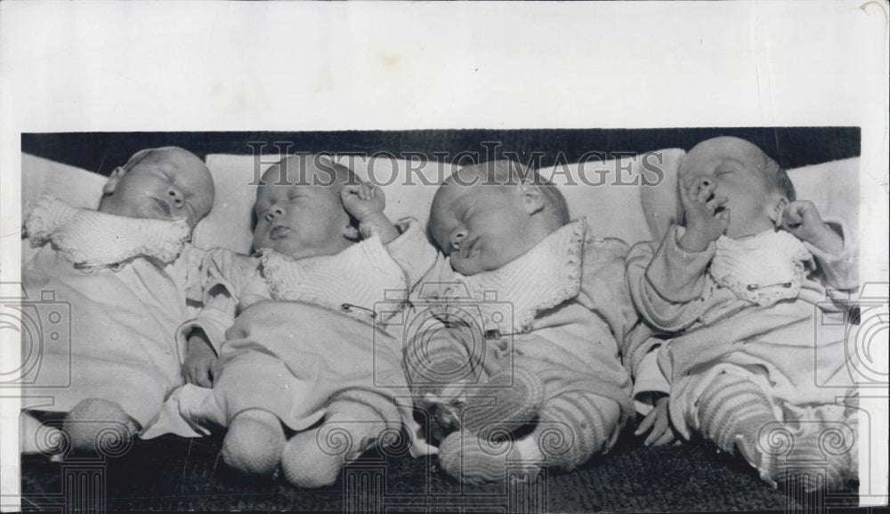 1951 Kenneth Rosebush Quadruplets Krystal Kristine Keith Kenneth - Historic Images