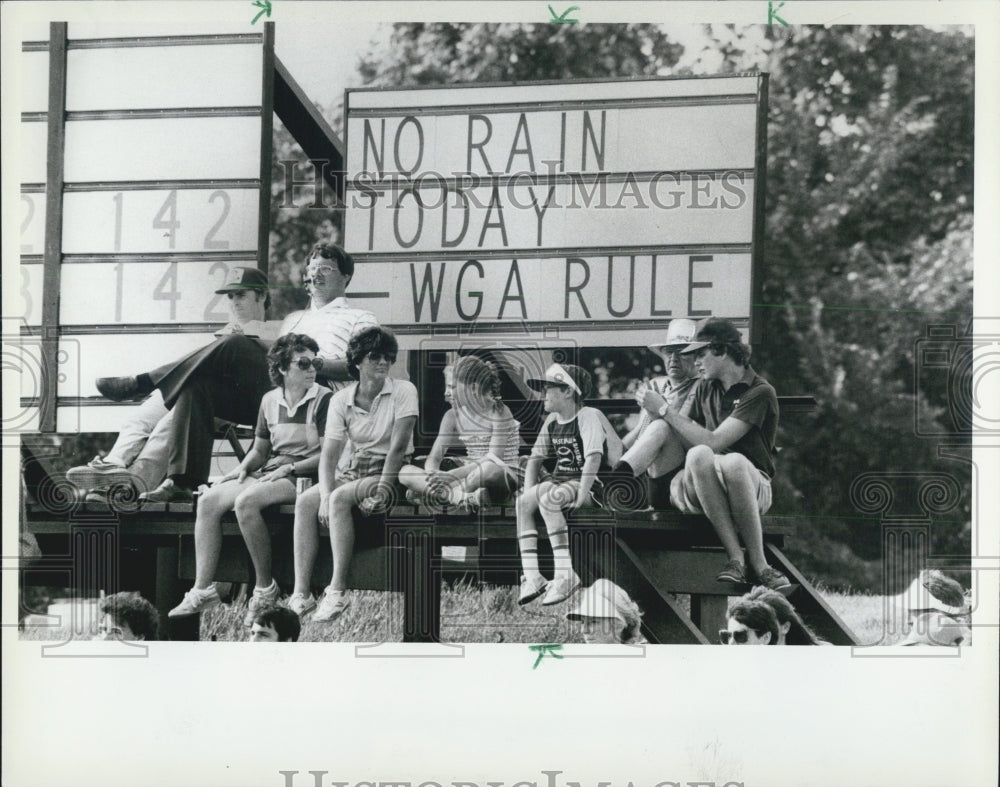 1983 Press Photo Sign near the 18th hole at the western Open - Historic Images