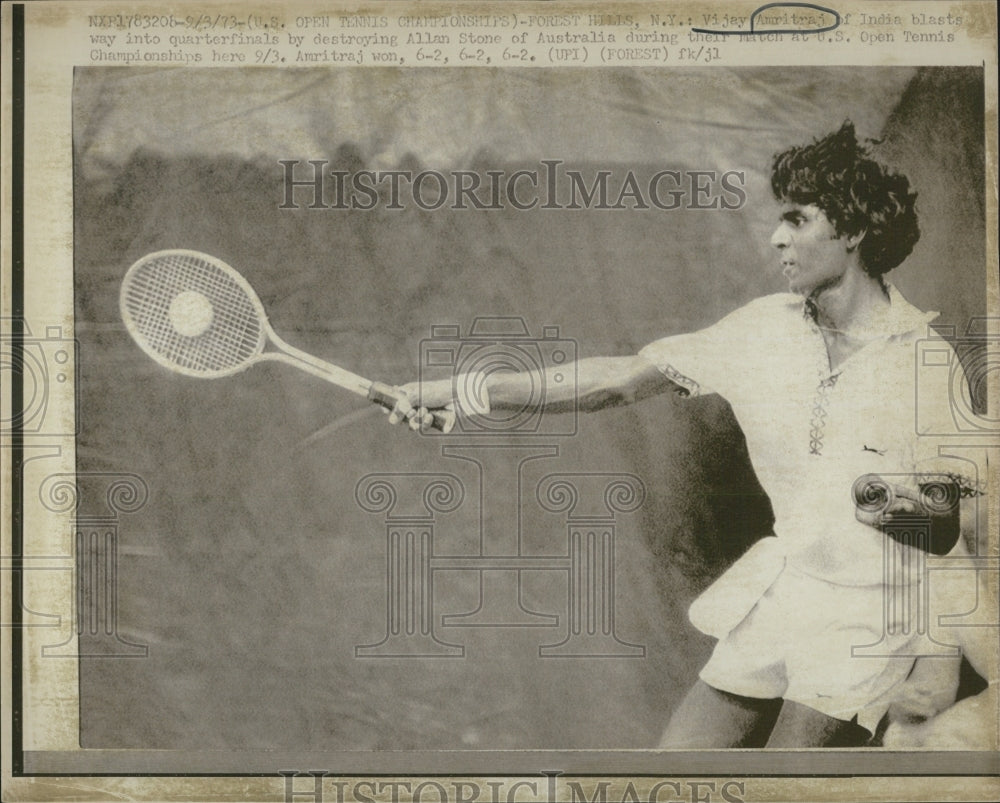 1973 Tennis Player Vijay Amritraj - Historic Images