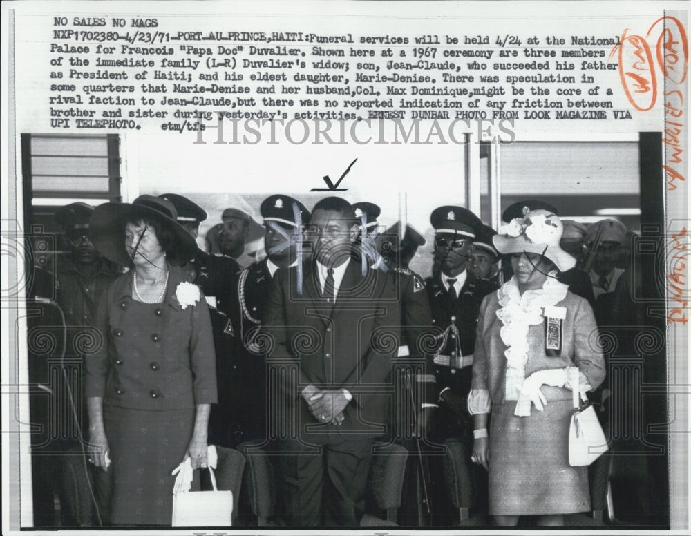 1971 Funeral Service for Francois Duvalier - Historic Images