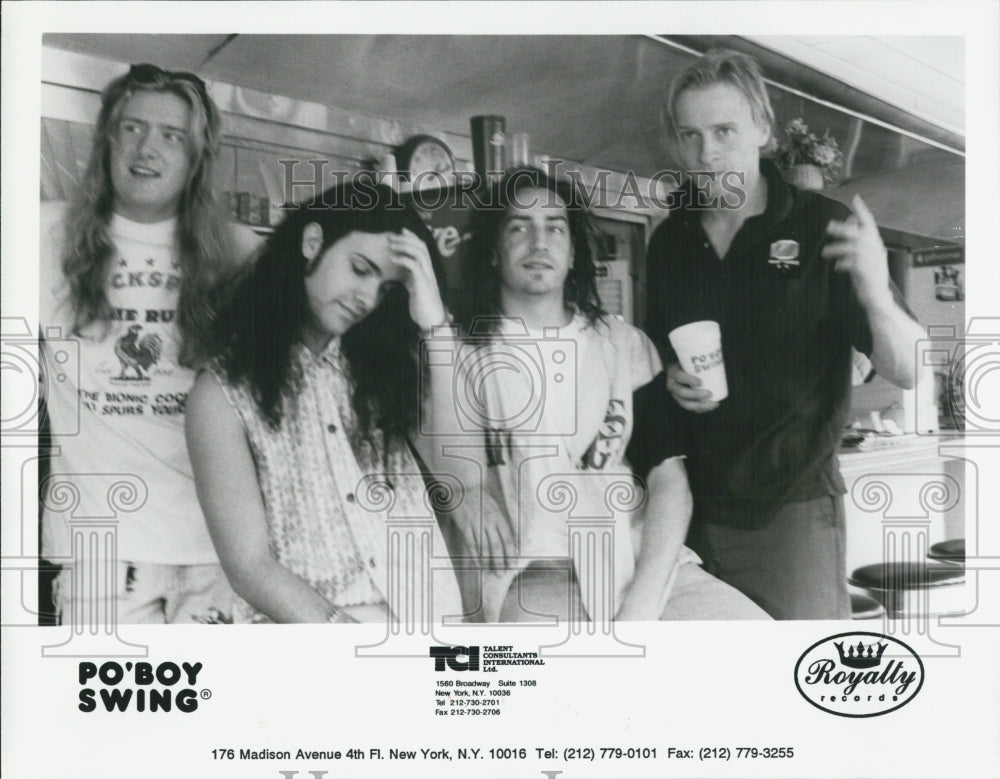 1995 Press Photo Group Po&#39; Boy Swing Royalty Records - Historic Images