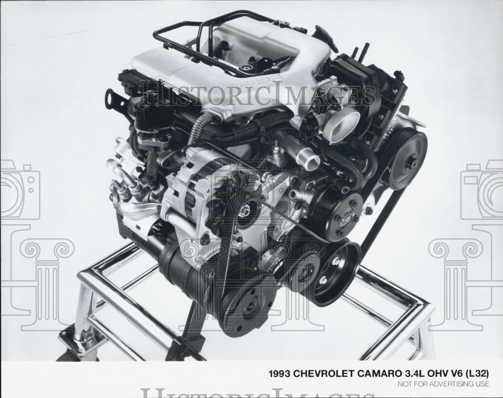 1994 Press Photo 1993 Chevrolet Camaro 3.4L OHV V6 Engine - Historic Images