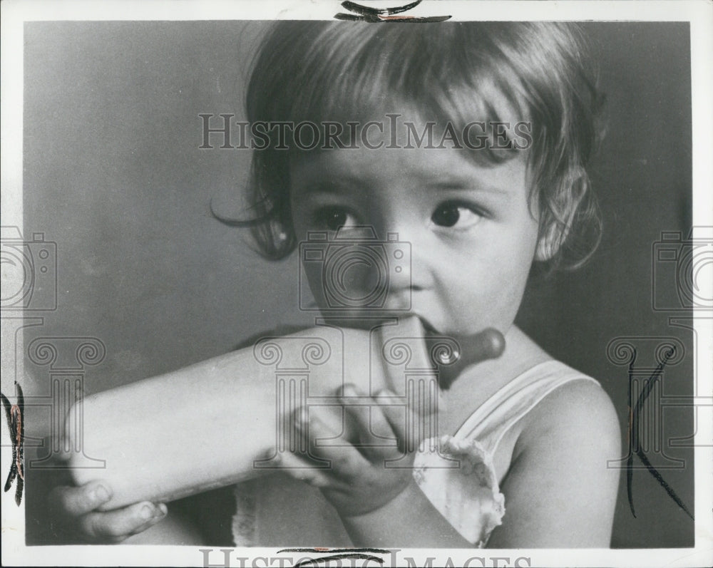 1960 Baby With Bottle - Historic Images