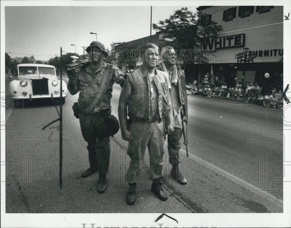 1989 Press Photo Vietnam Veterans C. Defeyter Bob Beam Al Vandeusse - Historic Images