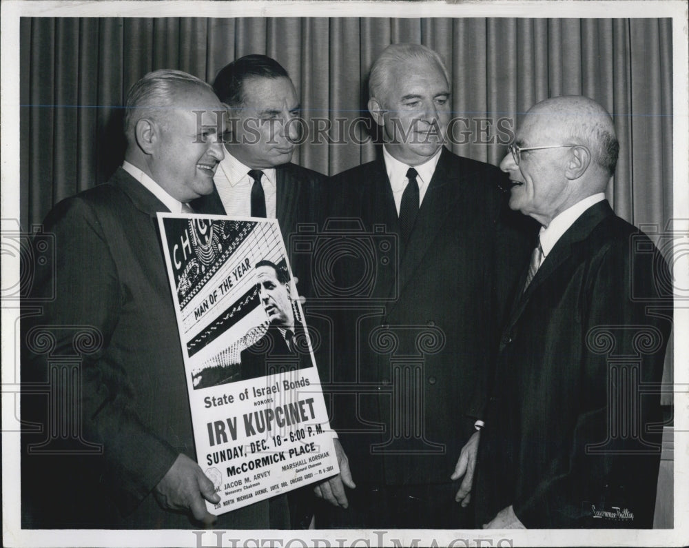 1966 Irv Kupcinet Columnist Russ Stewart Morris DeWoskin Jacob Arvey - Historic Images