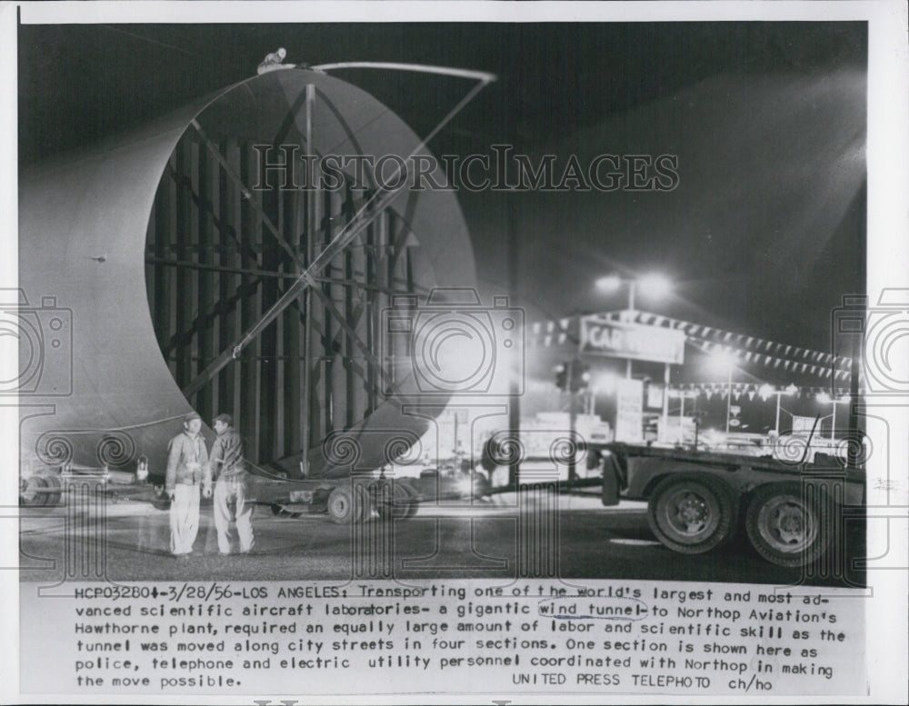 1956 Transporting a Gigantic Wind Tunnel to Northop Aviation plant - Historic Images