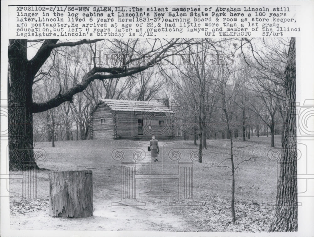 1966 Lincoln Log Cabin New salem State park - Historic Images