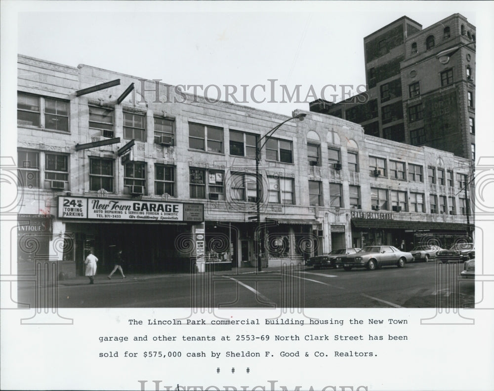 1979 Press Photo Lincoln Park Commercial Building Housing New Town Garage - Historic Images