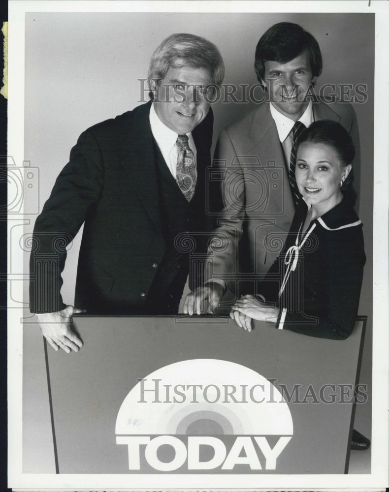 1979 Press Photo Tom Brokaw Jane Pauly Phil Donahue Today show - Historic Images