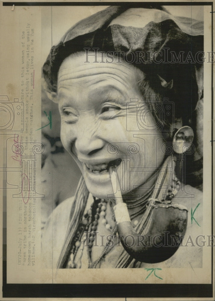 1976 Woman Of The Karen Tribe In Thailand - Historic Images