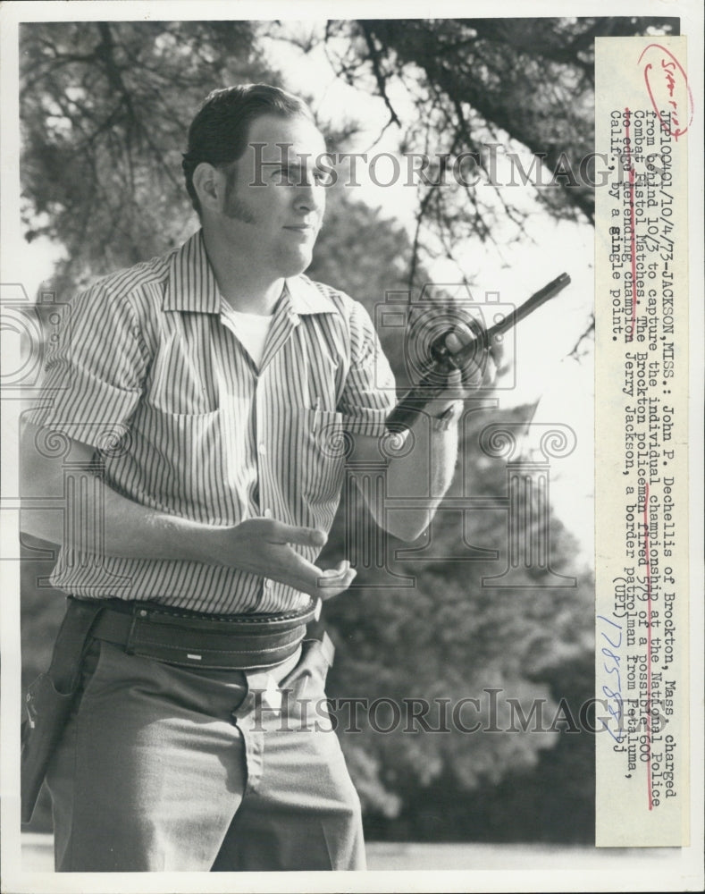 1973 Winner Of Nat&#39;l Police Combat Pistol Matches Jackson MS - Historic Images