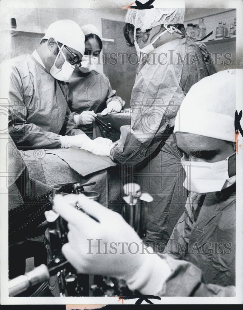 1970 Dr. Donald Dawson, Julie Bird,Suzanne Peck, Tim Arthaud, - Historic Images