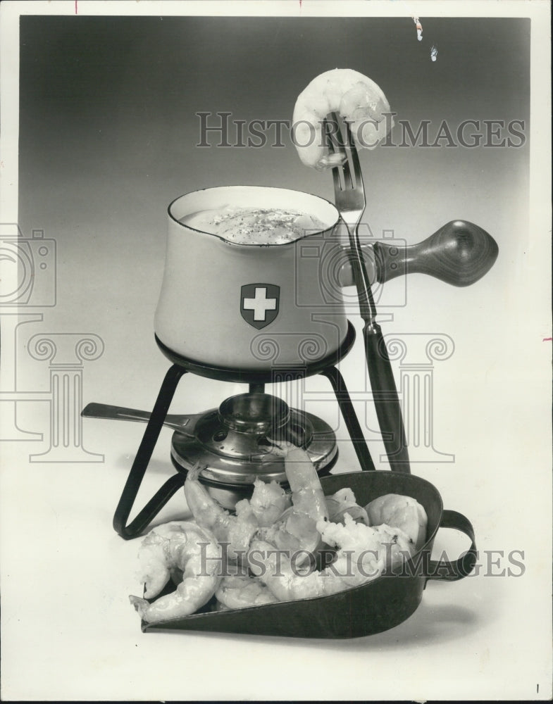 1971 Press Photo Shrimp fondue - RSG53175 - Historic Images