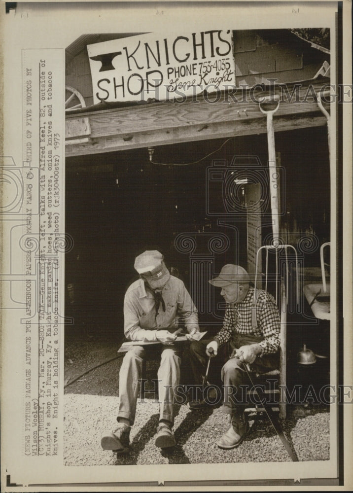 1973 Knights Shop for Knives - Historic Images