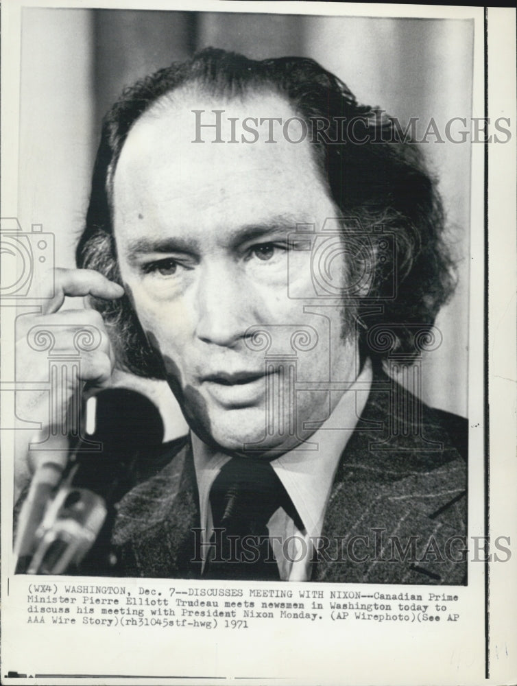 1971 Press Photo Canadian Prime Minister Trudeau - Historic Images