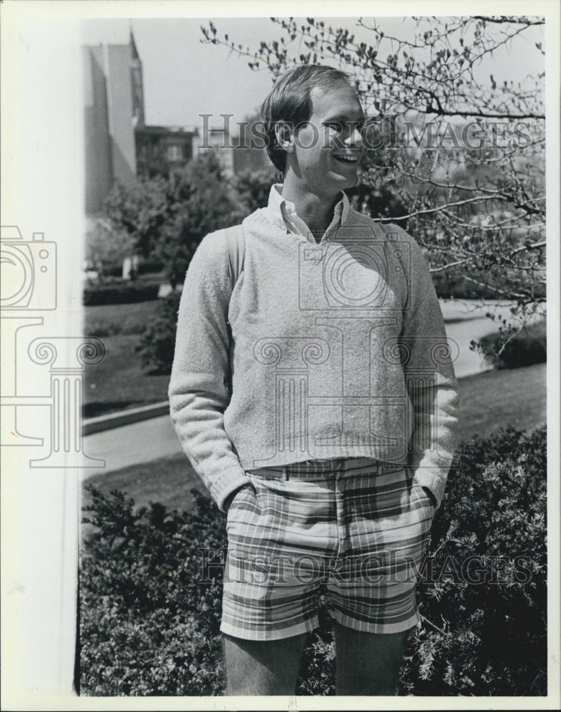 1985 Press Photo Men&#39;s Fashion Northwestern University - Historic Images