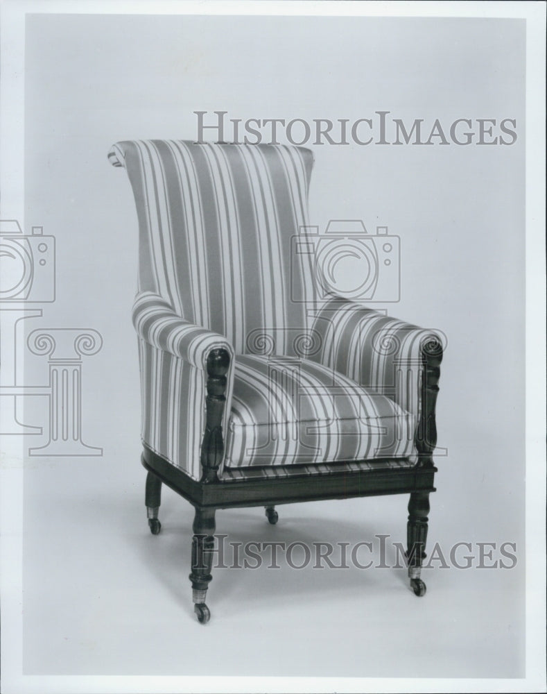 1988 Press Photo Egyptian Inspired Regency Library Chair, Adapted From Antique - Historic Images