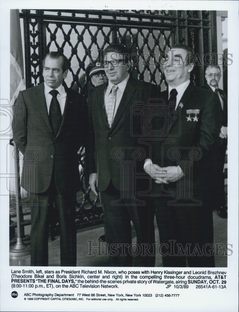 1989 Press Photo Lane Smith Actor Theodore Bikel Boris Sichkin Final Days Film - Historic Images