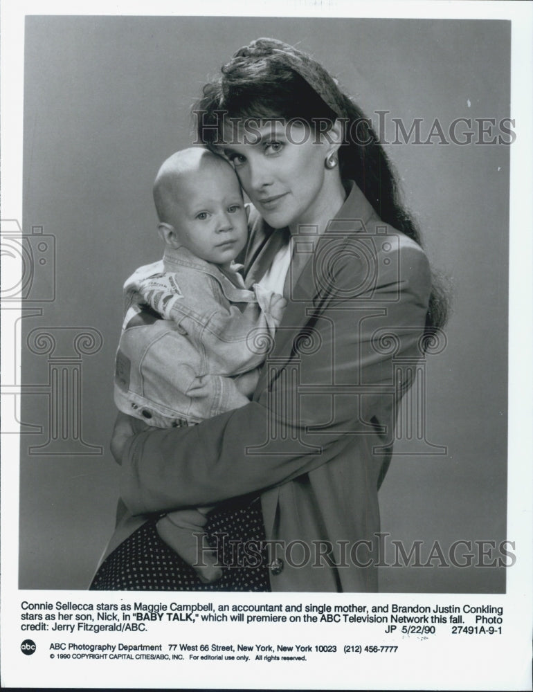 1990 Press Photo Connie Selacca stars in &quot;Baby Talk&quot; - Historic Images