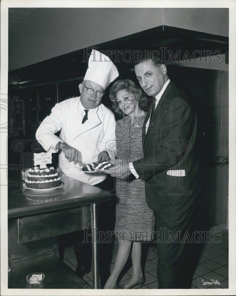 1966 Chef Carl Ackerson with Mr and Mrs Irv Kupcinet - Historic Images