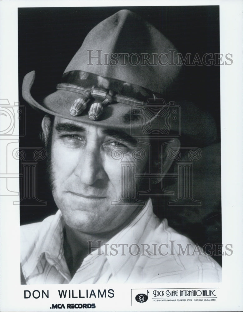 1988 Press Photo Pictured is MCA Records&#39; artist Don Williams. - Historic Images