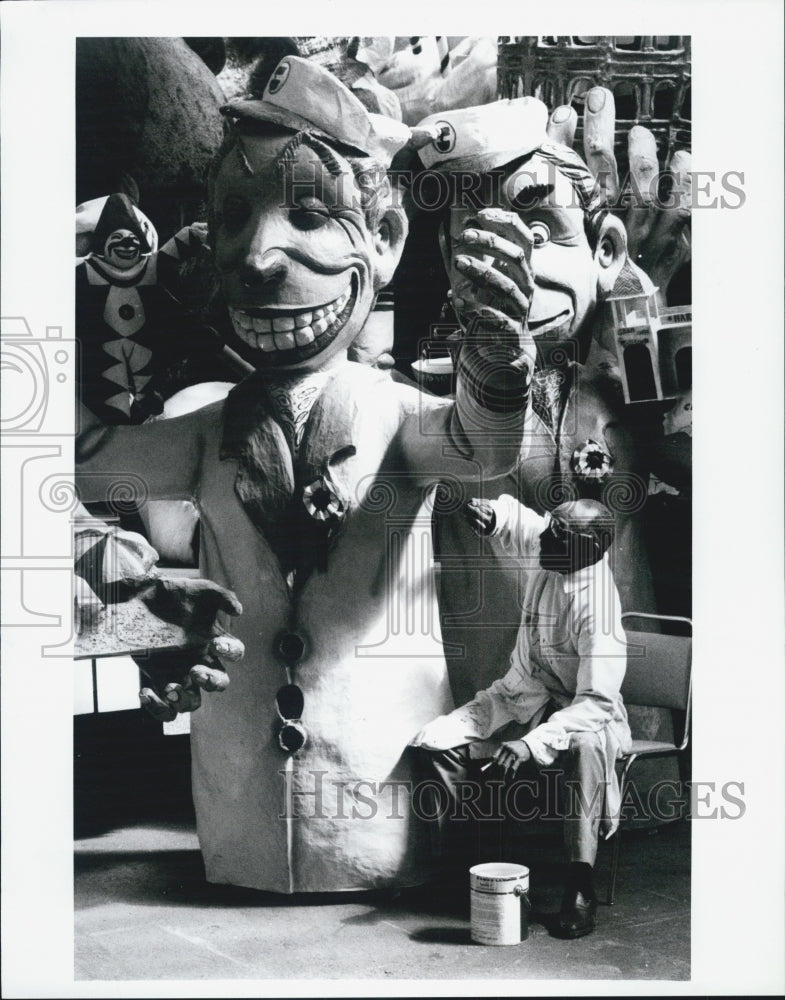 1981 Press Photo Chairman of the Board Paul Borman in Thanksgiving Day Parade - Historic Images