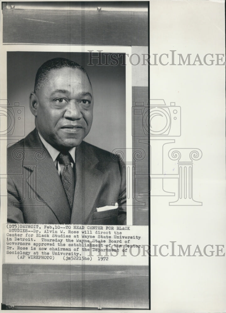 1972 Dr lAlvin Rose Wayne State University - Historic Images