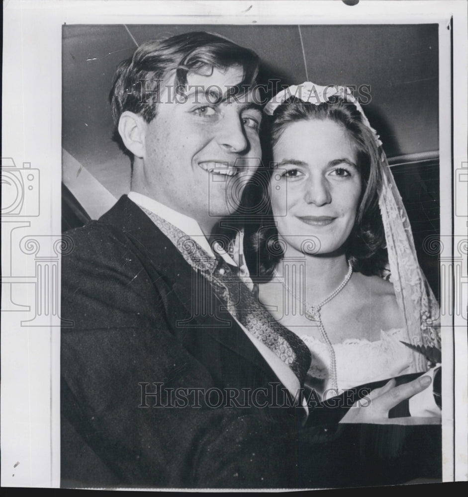 1961 Kermit Roosevelt &amp; Bride Great Grandson of President - Historic Images