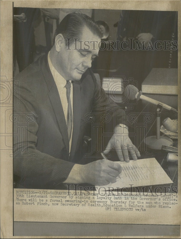 1969 Former U.S. Rep. Ed Reinocke becomes California&#39;s 39th Lt. Gov - Historic Images