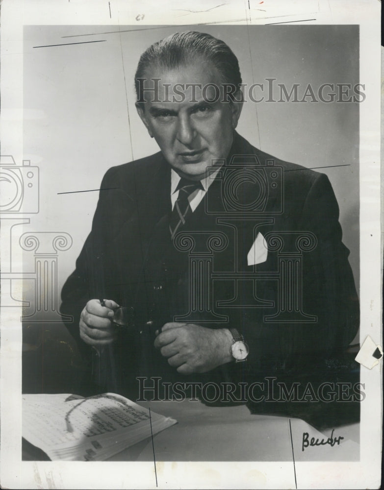 Press Photo Dr. Fritzn Reiner Conductor - Historic Images