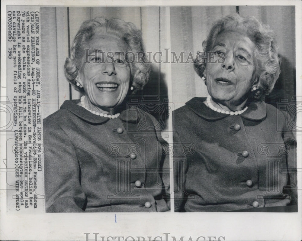 1965 Edna Ferber, Novelist. - Historic Images