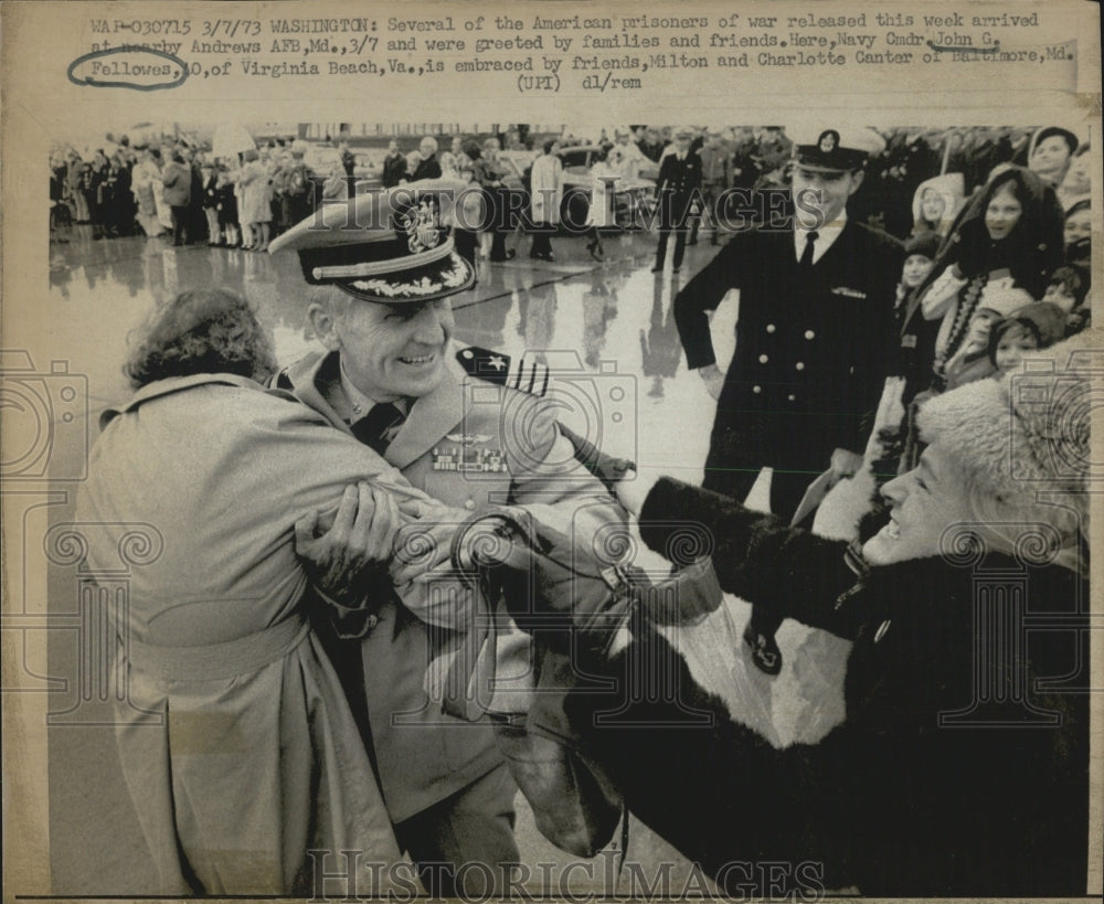 1973 American POWs arrive at Andrews AFB, Maryland - Historic Images