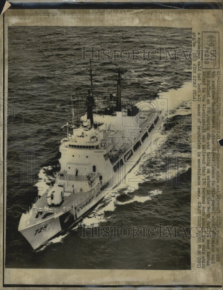 1972 rescue ships aid stricken Coast Guard Cutter Jarvis - Historic Images