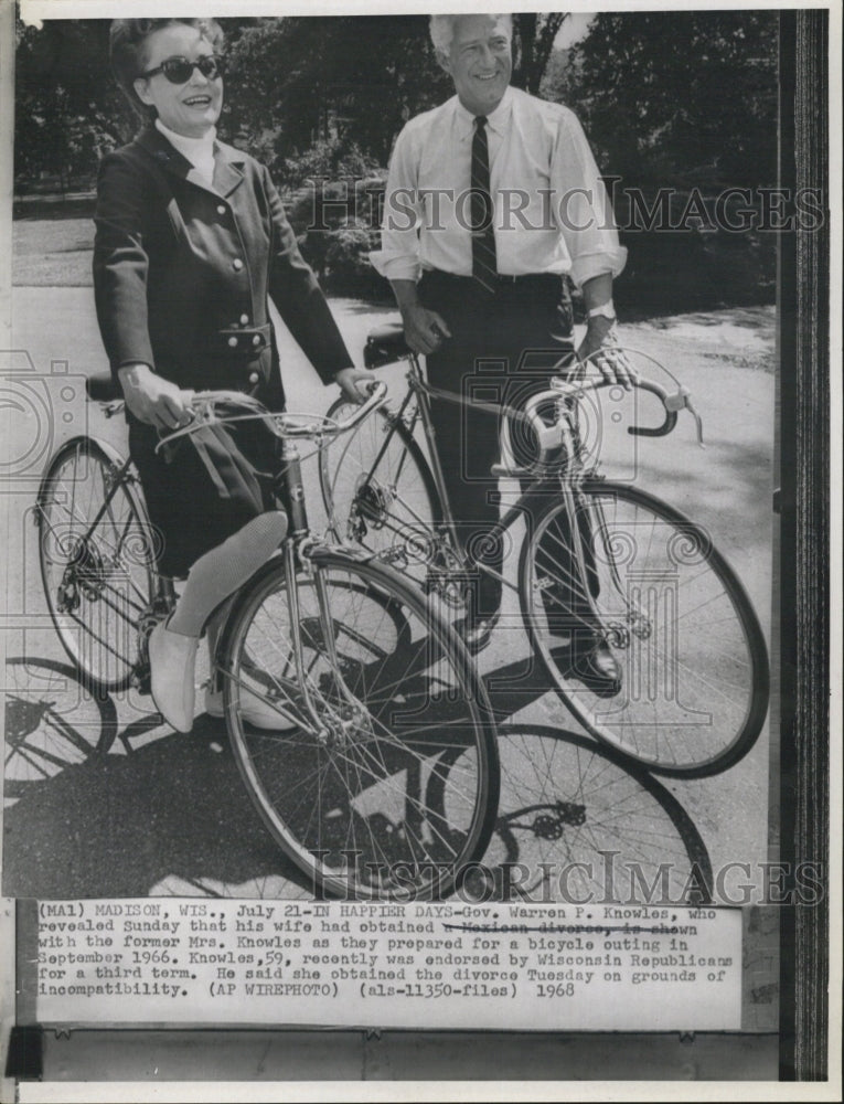 1968 Press Photo Governor &amp; Mrs Warren Knowles of Wisconsin - RSG56641 - Historic Images