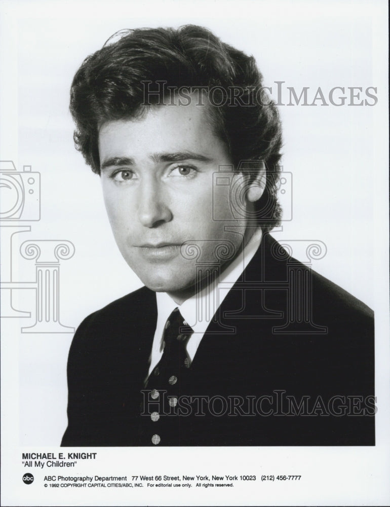 1992 Press Photo All My Children ABC Michael E Knight - Historic Images