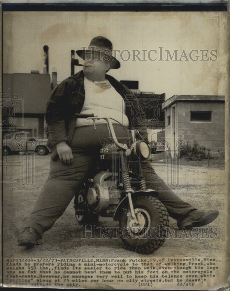 1973 Frank Putcke 450 Pounds Cannot Bend Legs - Historic Images