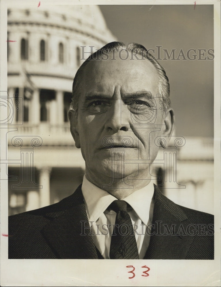 1963 Press Photo Frederic March - Historic Images